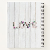 Rustic Purple Flowers Recipe Book for Grandmoeder Notitieboek (Achterkant)