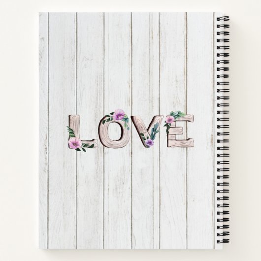 Rustic Purple Flowers Recipe Book for Grandmoeder Notitieboek (Achterkant)