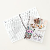 Rustic Purple Flowers Recipe Book for Grandmoeder Notitieboek (Binnen)