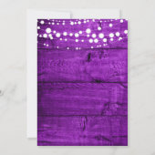  Rustic Purple Nothing Fancy Just Love Wedding Kaart (Achterkant)