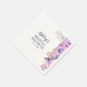 Rustic Purple Wildflowers Bridal Shower Servet (Hoek)