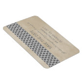 Rustic Quatrefoil Save the Date Magnet, Grey Magneet (Rechterzijde)