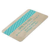 Rustic Quatrefoil sparen de Magnet van de Datum, B Magneet (Linkerzijde)