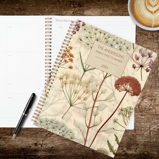 Rustic Queen Anne's Lace Planner