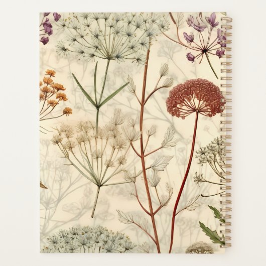 Rustic Queen Anne's Lace Planner (Achterkant)