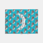 Rustic Raccoon Folk Art Pattern Fleece (Voorkant (Horizontaal))