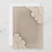 Rustic Raised Floral Wedding Save the Date (Achterkant)