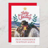 Rustic Ranch Boerderij Business Kerstmis Wenskaart (Voorkant / Achterkant)
