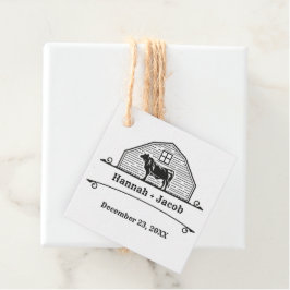 Rustic Ranch Western Country Cowboy Wedding Bedankjes Labels