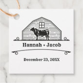 Rustic Ranch Western Country Cowboy Wedding Bedankjes Labels (Voorkant)