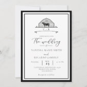 Rustic Ranch Western Country Cowboy Wedding Kaart (Voorkant)