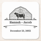 Rustic Ranch Western Country Cowboy Wedding Kartonnen Onderzetters (Voorkant)