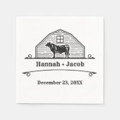 Rustic Ranch Western Country Cowboy Wedding Servet (Voorkant)