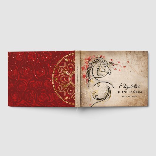 Rustic Ranchera Mexican Quinceanera Gastenboek (Volledig)