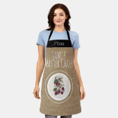 Rustic Raspberry Jam gepersonaliseerd Apron Schort (Gedragen)