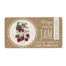  Rustic Raspberry Jam gepersonaliseerd H-label Etiket