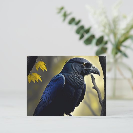 Rustic Raven - Natuur Guardian Briefkaart (Staand voorkant)