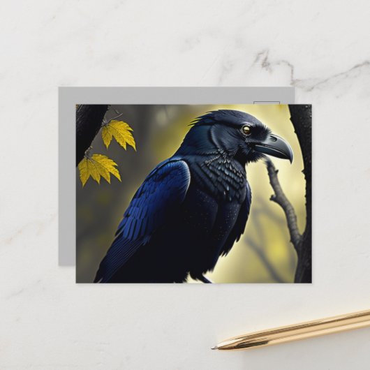 Rustic Raven - Natuur Guardian Briefkaart (Voorkant / Achterkant in situ)