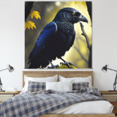 Rustic Raven - Natuur Guardian Canvas Afdruk (Insitu (Slaapkamer))