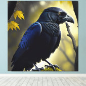 Rustic Raven - Natuur Guardian Canvas Afdruk (Insitu (Houten vloer))