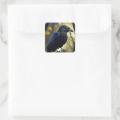Rustic Raven - Natuur Guardian Vierkante Sticker (Tas)