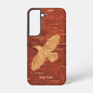 Rustic Raven on Inner Birch Bark OtterBox iPhone C Samsung Galaxy Hoesje