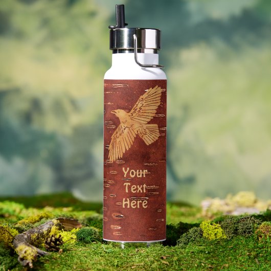 Rustic Raven On Inner Birch Bark Waterfles (Buiten (Gedraaid)  )