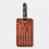 Rustic Raven op binnenste boog Bagagelabel (Achterkant verticaal)