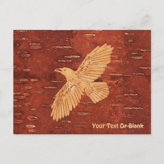 Rustic Raven op binnenste boog Briefkaart (Voorkant)
