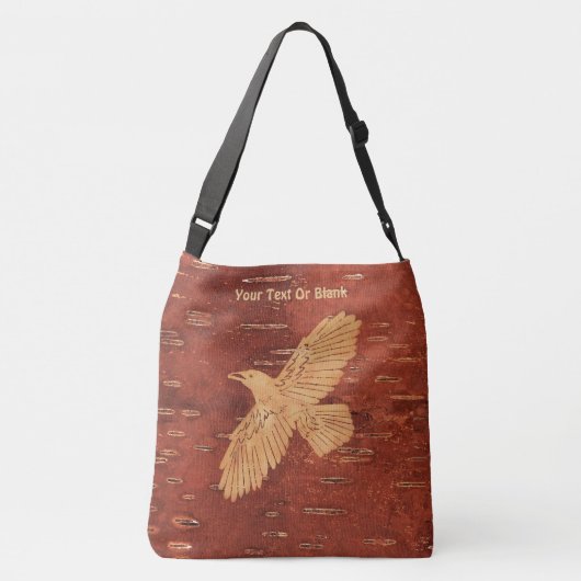 Rustic Raven op binnenste boog Crossbody Tas (Achterkant)