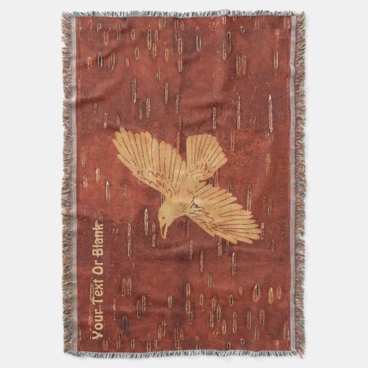 Rustic Raven op binnenste boog Deken (Voorkant Verticaal)