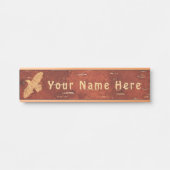 Rustic Raven op binnenste boog Deurbordje (Voorkant)