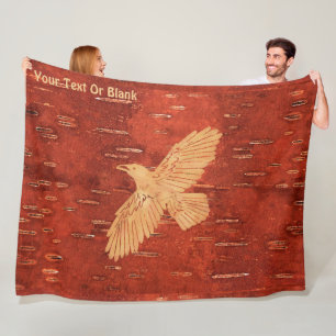 Rustic Raven op binnenste boog Fleece Deken