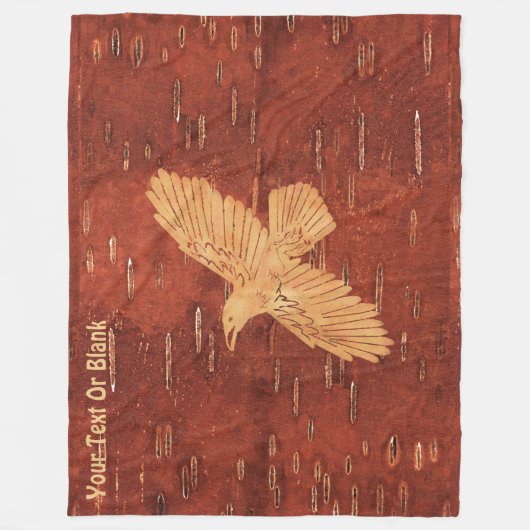 Rustic Raven op binnenste boog Fleece Deken (Voorkant)