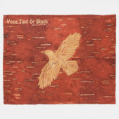 Rustic Raven op binnenste boog Fleece Deken (Voorkant (Horizontaal))