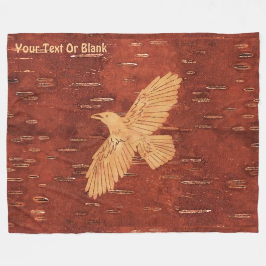 Rustic Raven op binnenste boog Fleece Deken (Voorkant (Horizontaal))