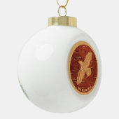 Rustic Raven op binnenste boog Keramische Bal Ornament (Links)