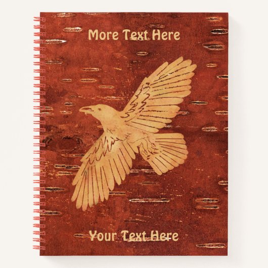 Rustic Raven op binnenste boog Notitieboek (Voorkant)