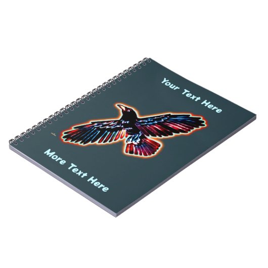 Rustic Raven op binnenste boog Notitieboek (Linkerzijde)