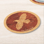 Rustic Raven op binnenste boog Ronde Kartonnen Onderzetter (Gebogen)