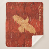 Rustic Raven op binnenste boog Sherpa Deken (Voorkant)