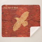 Rustic Raven op binnenste boog Sherpa Deken (Voorkant (horizontaal))