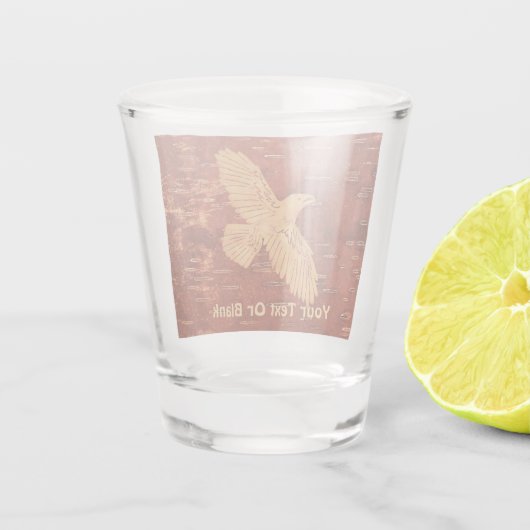 Rustic Raven op binnenste boog Shot Glas (Achterkant)