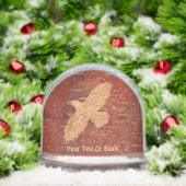 Rustic Raven op binnenste boog Sneeuwbol (Kerstmis)