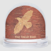 Rustic Raven op binnenste boog Sneeuwbol (Achterkant)