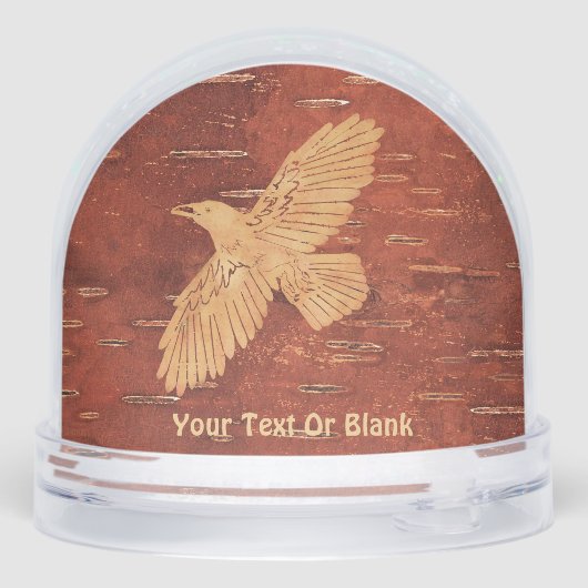 Rustic Raven op binnenste boog Sneeuwbol (Achterkant)