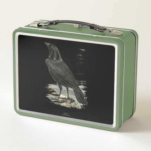 Rustic Raven Personalized Metal Lunch Box (Achterkant)