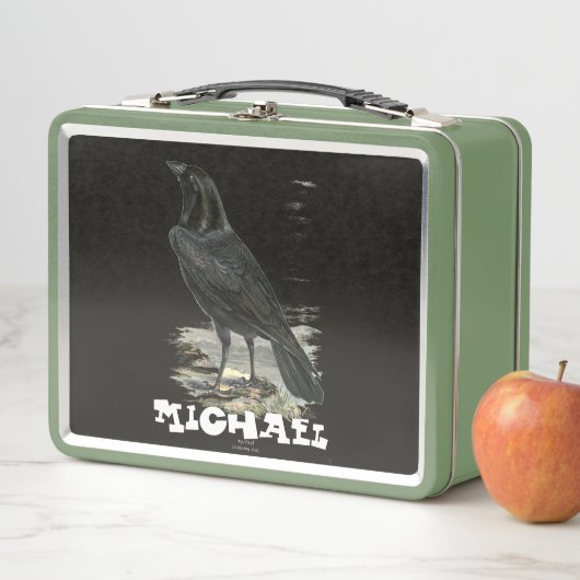  Rustic Raven Personalized Metal Lunch Box (In situ)