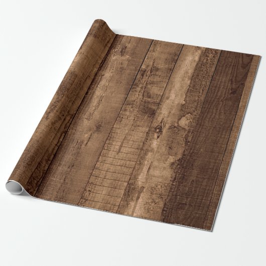 Rustic Reclam Barn Wood Farmhouse Cadeaupapier (Uitgerold)
