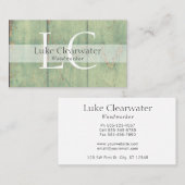 Rustic Reclam  Barnwood | Monogram Visitekaartje (Voorkant / Achterkant)